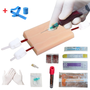 [정맥주사연습 퍼팩SET] +10종 연습 소모품 완벽 풀~구성] 국내재고배송 시리즈 2탄! 사은품-토니켓 사은품 복수.재구매시 클립형 토니켓 IV 정맥주사 주입.채혈 모형 적색색소, 1세트
