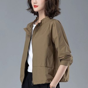 지고다그 중년 여성 봄가을 점퍼 캐주얼 바람막이 루즈핏 짧은 자켓 아우터 SX68540