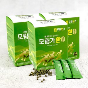 모링본가 국내산 친환경 모링가 환 골드 34 x 3박스 (102포) 모링가 잎 100% (무첨가제) 드럼스틱, 306g