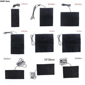 전기요 전기매트 100% USB 5V 탄소 원단 가열 패드 손 따뜻하게 필름 전기 겨울 적외선 발열 열 매트 1/4조각 피스, 1개 15x30cm
