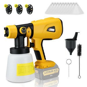 스프레이건 Dewalt 18v 20v 리튬 이온 배터리 용 전기 스프레이 건 자동 가구 코팅 에어 브러시 무선 휴대용 페인트 분무기, No Battery, 1개