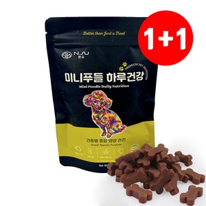 1+1 [썬더펫] 앤슈 미니 푸들 하루건강 강아지간식 영양간식 기호성 소형견 애견 반려견 사료 영양제 기능성 피부 관절 눈 6g*30 180g, 30개, 6g