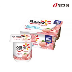 빙그레 요플레 복숭아 85g X 32입 아이스박스 포장, 2.72kg, 1개