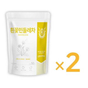 그래이티 저온로스팅 국산 흰꽃민들레차 삼각티백, 2개, 50개입, 1g