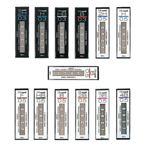 유니 하이유니 샤프심 Hi-uni GRCT 0.3 0.5mm, 0.5mm(2B)