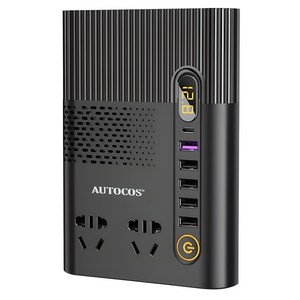 오토코스 차량용 멀티인버터 12V 24V겸용 200W AC220V, 1개, 10구