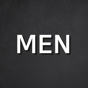 스튜디오투명 화장실 도어 사인물 스카시 화이트, MEN, 1개