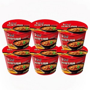 [공식수입인증정품] 캉스푸 홍소우육향 컵라면 110g, 6개