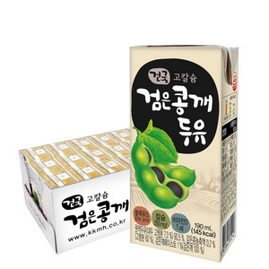 [건국우유] 고칼슘 검은콩깨두유 190ml 24팩, 24개