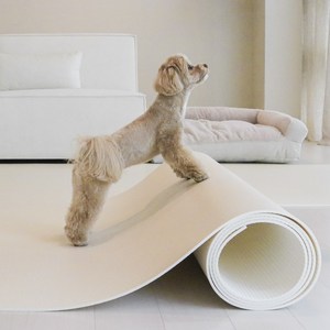 펫바이블 스테디 강아지매트 고양이 TPU 애견매트 미끄럼방지 롤 반려견 110x100cm, 크림베이지 110cmx400cm, 1개