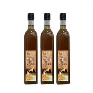 초사랑 현미흑초 500ml [흑초 현미식초 천연발효식초 천연식초 생산자직접판매], 3개