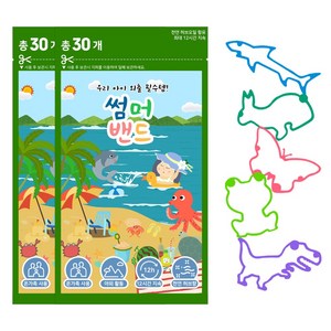 헬릭스케어 여름밴드 썸머팔찌 60P, 혼합, 1세트, 1g