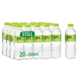 풀무원샘물 무라벨 생수, 500ml, 40개