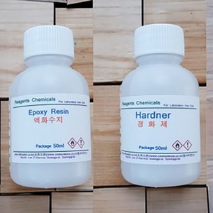 Epoxy Resin Hadne Set 액화수지+경화제(무색) (50ml+50ml), 1개