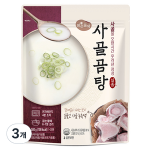 맑은물에 사골곰탕, 500g, 3개