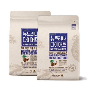 뉴트리나 어덜트 곡물 다이어트 애견사료, 닭, 2.1kg, 2개