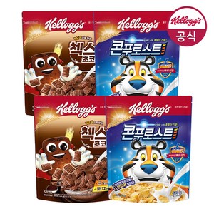 농심켈로그 오곡 첵스초코 570g 2개 +콘푸로스트 600g 2개, 2세트