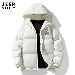 JEEP SPIRIT 지프 스피릿 남녀공용 겨울 캐주얼 루즈핏 패딩 후드점퍼 JM1853+양말