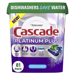 Cascade 플래티넘 플러스 프레쉬 센트 81개입, 1.25kg, 1개