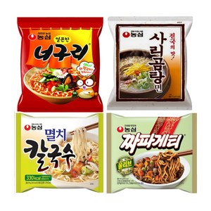 농심라면 너구리+멸치칼국수+짜파게티+사리곰탕, 20개