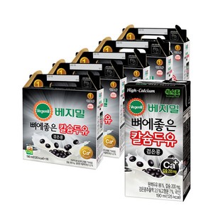 베지밀 뼈에좋은 칼슘 두유 검은콩 190mlx80팩, 190ml, 80개