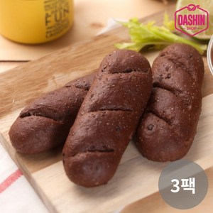 [주문 후 제빵] 통밀당 천연발효 통밀카카오빵 130g(2개입) / 아르토스베이커리 비건빵, 3개, 130g