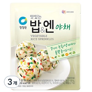 청정원 맛있는밥&엔 야채, 24g, 3개