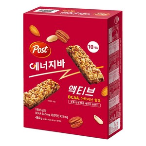 포스트 에너지바 액티브 450g, 4개