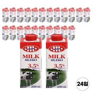 믈레코비타 3.5% 멸균우유, 250ml, 24개