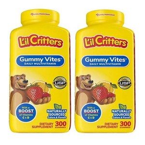 릴크리터스 [4개 SET] 구미 바이트 300정 (구미) Lil Cittes Gummy Vites 300gummy 300정 300정 4개, 2개