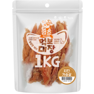 멍쵸 먹보대장, 대용량 강아지간식, 1kg, 1개, 치킨가슴살 · 1개 · 1kg