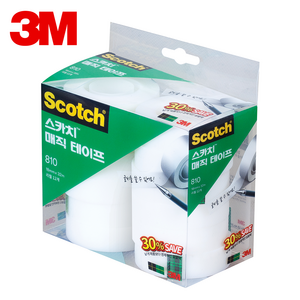 3M 스카치 810R-12 매직테이프 리필 오피스팩 18mm x 32m 알뜰팩, 1개