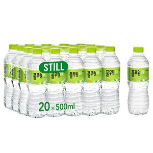 풀무원샘물 무라벨 생수, 500ml, 40개