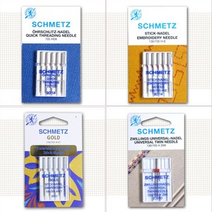 슈메츠(Schmetz) 명품 가정용 미싱바늘 160년 전통의 프리미엄 일반용 스판용 청바지용 쌍침바늘 등, 1개