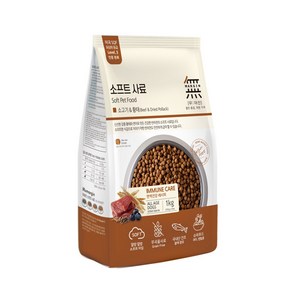 바우와우 무마진 소프트사료 소고기&황태 1kg, 소, 4.5kg, 1개