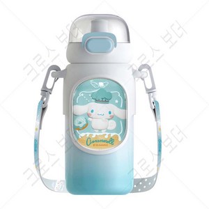 크로스 보더 Sanrio 산리오 원터치 보온보냉 어린이 텀블러 460ml, 연화 시나모롤, 1개