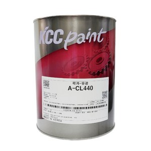 KCC 락카 페인트 목재 철재 CL440 1L 유광, 흑색, 1개