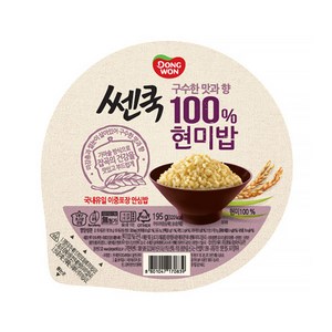 쎈쿡 100% 현미밥, 195g, 18개