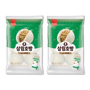 삼립 미니 꼬마 호빵 야채(6개입) 2봉 / 겨울간식대표주자, 240g, 2개