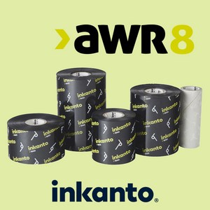 AWR8 100mmx300M 5롤 바코드리본 알모르 ARMOR 잉칸토 inkanto 왁스리본 아트지인쇄리본, 5개