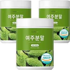 여주 분말 국내산 100 % 식약처 HACCP 인증 추출 가루 국산 여주분말 대용량, 3개, 300g