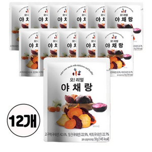 오! 리얼 야채랑 건강간식 저칼로리과자, 30g, 12개