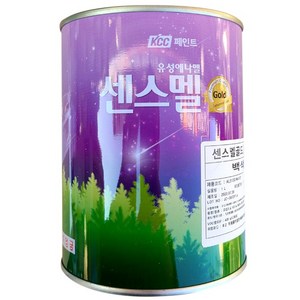 kcc 유성페인트 에나멜페인트 센스멜골드 4L 철재 목재 난간 방화문, 아이보리/베이지 1011F, 1개