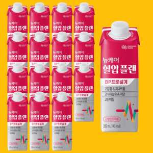 대상웰라이프 뉴케어 혈압플랜 BP 프로설계 저당 고단백 식사대용음료 200ml 16팩, 200ml 16개, 16개