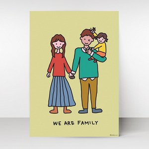 뚜뚜아트 가족 포스터 신혼집 아기방 아이방 인테리어 그림 감성 포스터, 05. We ae family1