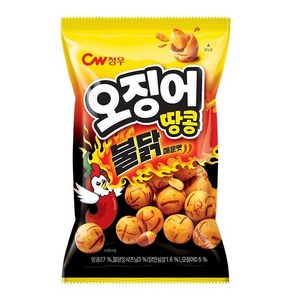 청우식품 오징어땅콩 불닭매운맛, 90g, 4개