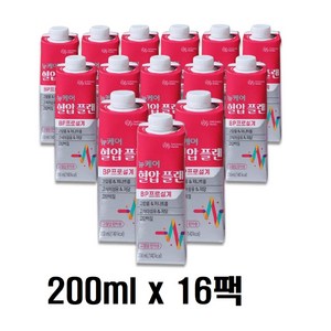 대상웰라이프 뉴케어 혈압플랜 BP 프로설계 저당 고단백 식사대용음료 200ml 16팩, 200ml 16개, 16개