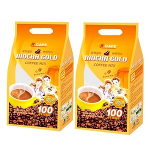 N cafe 엔카페 모카골드 커피믹스 100T x 2개, 12g, 100개입