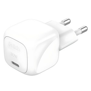 벨킨 부스트차지 USB-C PPS 30W 초소형 고속충전기 WCA008kWH, 화이트, 1개