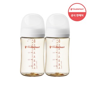 더블하트 모유실감 3세대 트윈팩 240ml 블루밍가든, PPSU 제뉴인화이트, 2개